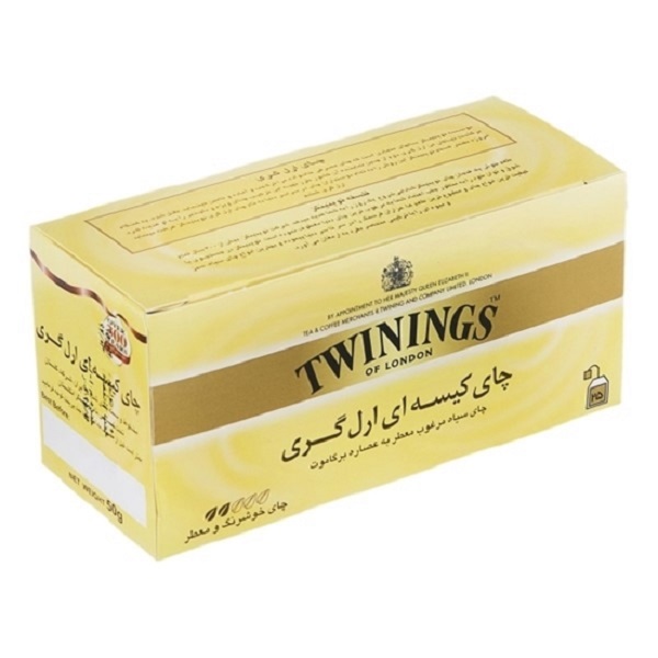 چای کیسه ای ارل گری توینینگز کاوردار 25 عددی