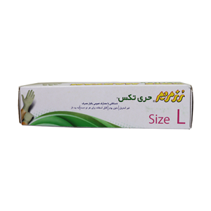 دستکش لاتکس بدون پودر رز مریم سایز بزرگ 50 عددی