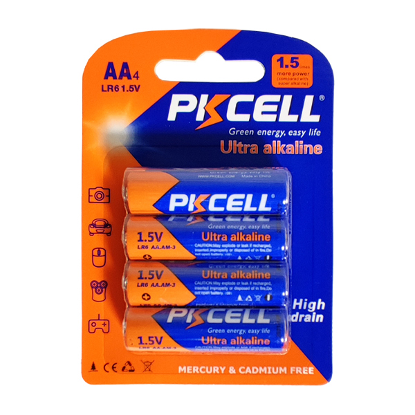 باطری قلمی Ultra Alkaline پی کی سل کارتی4 عددی