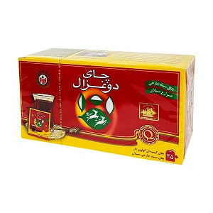 چای تی بگ ساده کاوردار دو غزال 25 عددی