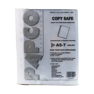 کاور شیت A5 شفاف پاپکو بسته 100 عددی