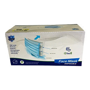 ماسک پرستاری آبی دوازده رو هشت 3 لایه 50 عددی