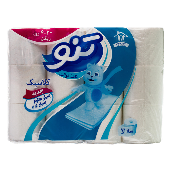 دستمال توالت تنو بسته 24 رول