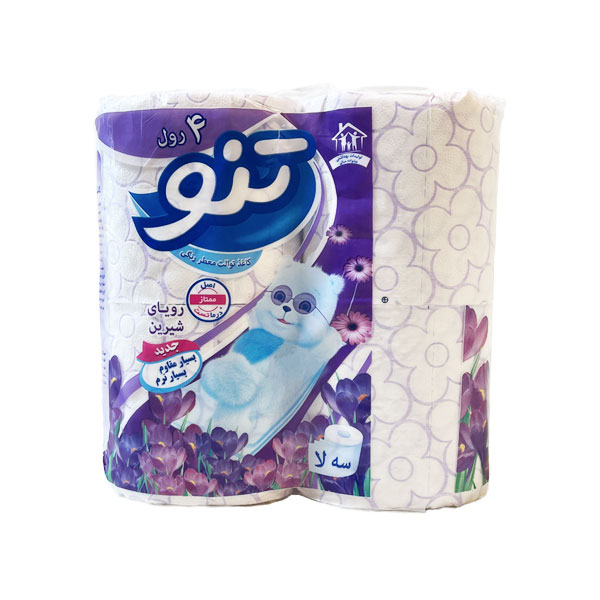 دستمال توالت معطر تنو بسته 4رول