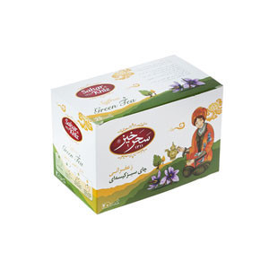 چای کیسه ای زعفرانی سحرخیز بسته 25 عددی