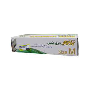 دستکش لاتکس بدون پودر رز مریم 50عددی سایز M